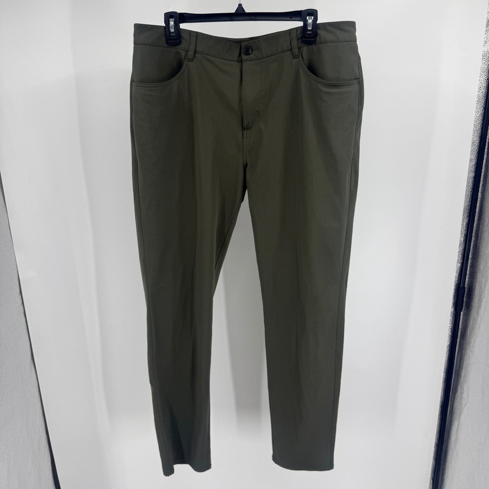 Vuori Meta Pant V430 Mens 36 Army Green Technical Chino Performance Trousers